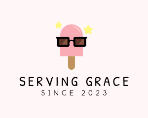 Ice Cream Popsicle Shades logo design