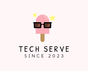 Ice Cream Popsicle Shades logo design