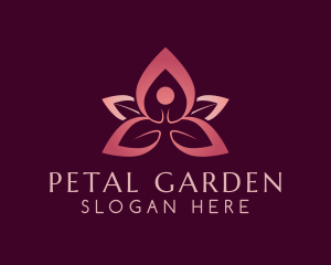 Yoga Flower Meditation logo design