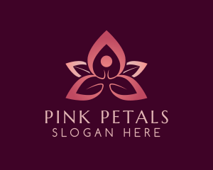 Yoga Flower Meditation logo design