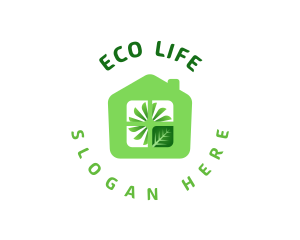 House Fan Eco logo design