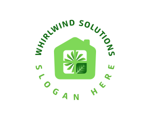 House Fan Eco logo design