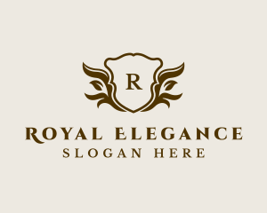 Royal Shield Wreath logo design