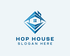 Geometric House Architecture logo design