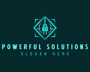 Energy Electric Plug logo design