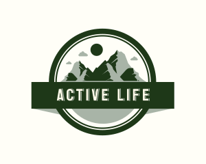 Outdoor Mountain Peak Logo