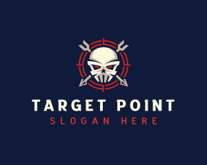 Target Arrow Skull logo design