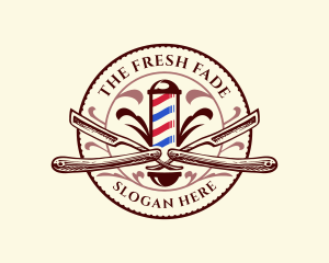 Barber Razor Groomer logo design