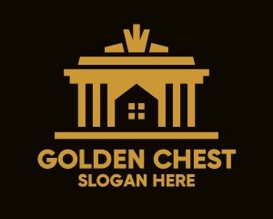 Golden House Real Estate logo design