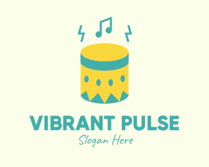 Upbeat Percussion Drum logo design