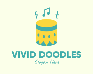 Upbeat Percussion Drum logo design