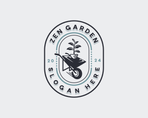 Garden Planting Wheelbarrow logo design