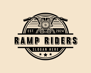 Biker Motorcycle Racing logo design