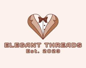 Gentleman Suit Heart logo design