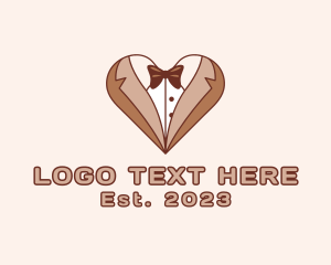 Heart - Gentleman Suit Heart logo design