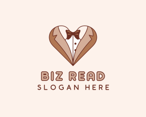 Gentleman Suit Heart logo design