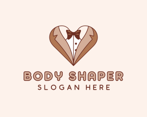 Gentleman Suit Heart logo design