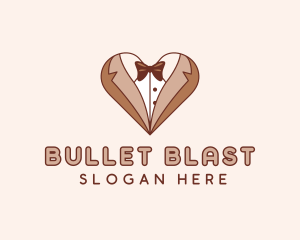 Gentleman Suit Heart logo design