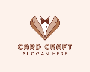 Gentleman Suit Heart logo design