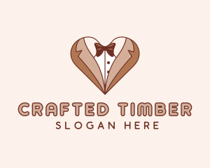 Gentleman Suit Heart logo design