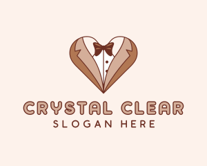 Gentleman Suit Heart logo design