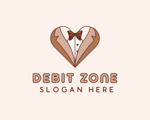 Gentleman Suit Heart logo design