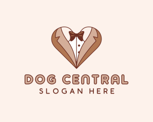 Gentleman Suit Heart logo design