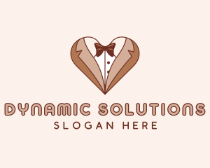 Gentleman Suit Heart logo design