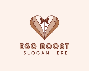 Gentleman Suit Heart logo design