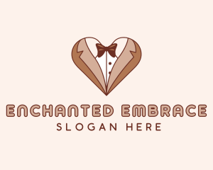 Gentleman Suit Heart logo design