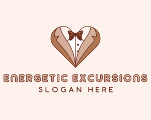 Gentleman Suit Heart logo design