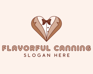 Gentleman Suit Heart logo design