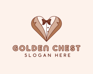 Gentleman Suit Heart logo design