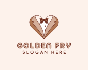 Gentleman Suit Heart logo design