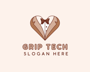 Gentleman Suit Heart logo design