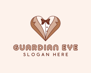 Gentleman Suit Heart logo design