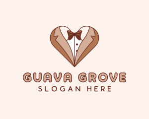 Gentleman Suit Heart logo design