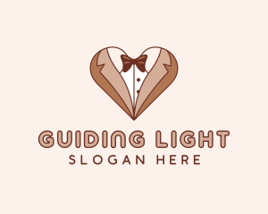 Gentleman Suit Heart logo design