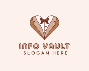 Gentleman Suit Heart logo design