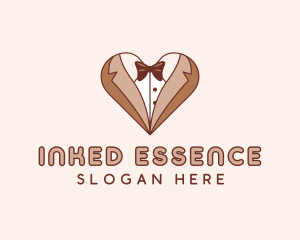 Gentleman Suit Heart logo design