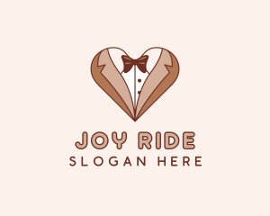 Gentleman Suit Heart logo design