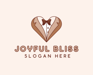 Gentleman Suit Heart logo design