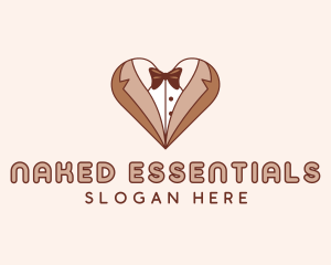 Gentleman Suit Heart logo design