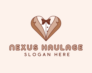 Gentleman Suit Heart logo design