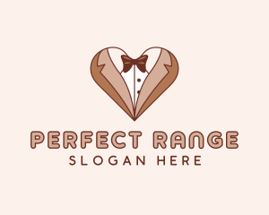 Gentleman Suit Heart logo design