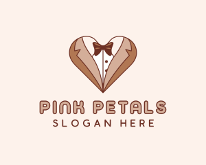 Gentleman Suit Heart logo design