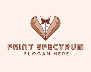 Gentleman Suit Heart logo design