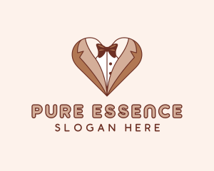 Gentleman Suit Heart logo design