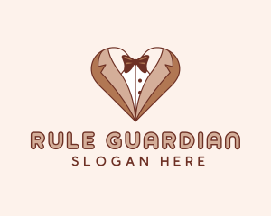 Gentleman Suit Heart logo design