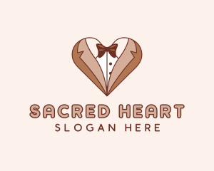 Gentleman Suit Heart logo design